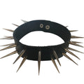 STLW 1 1/2" Leather Collar 38mm (26) Chrome Spikes