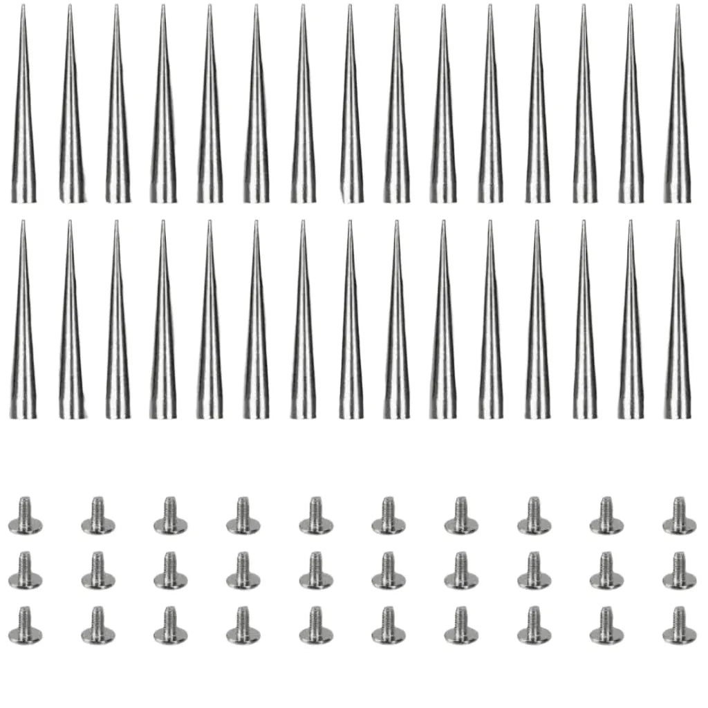 7mm x 38mm Chrome Pyramid Studs