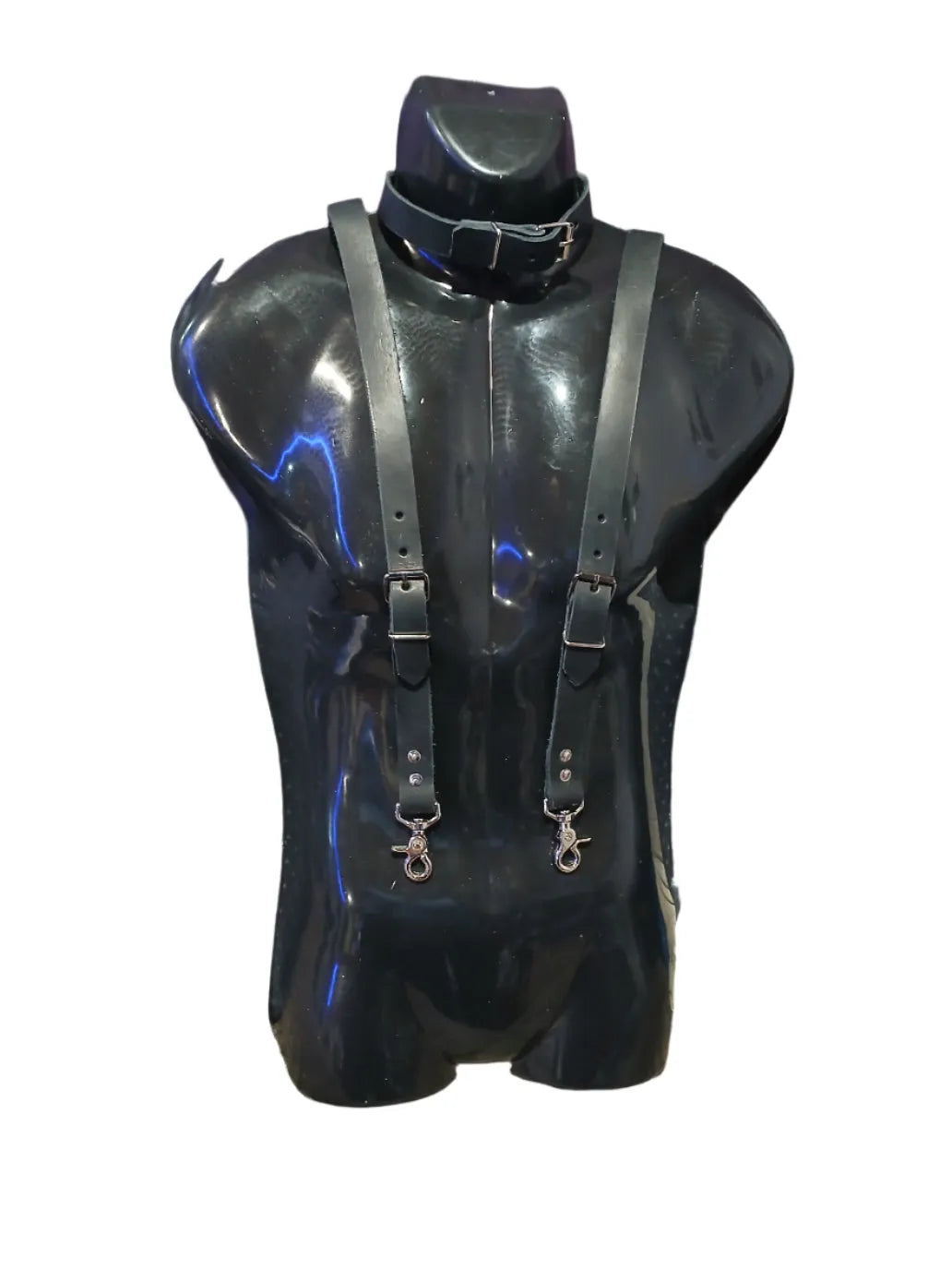 "STLW" Leather Diamond Back Suspenders