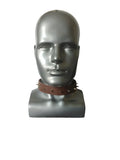 "STLW" 1" Brown Leather Collar w/15 Spikes