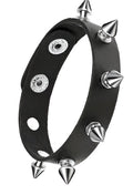 (IMP) Pyramid Spiked Faux Leather Wristband