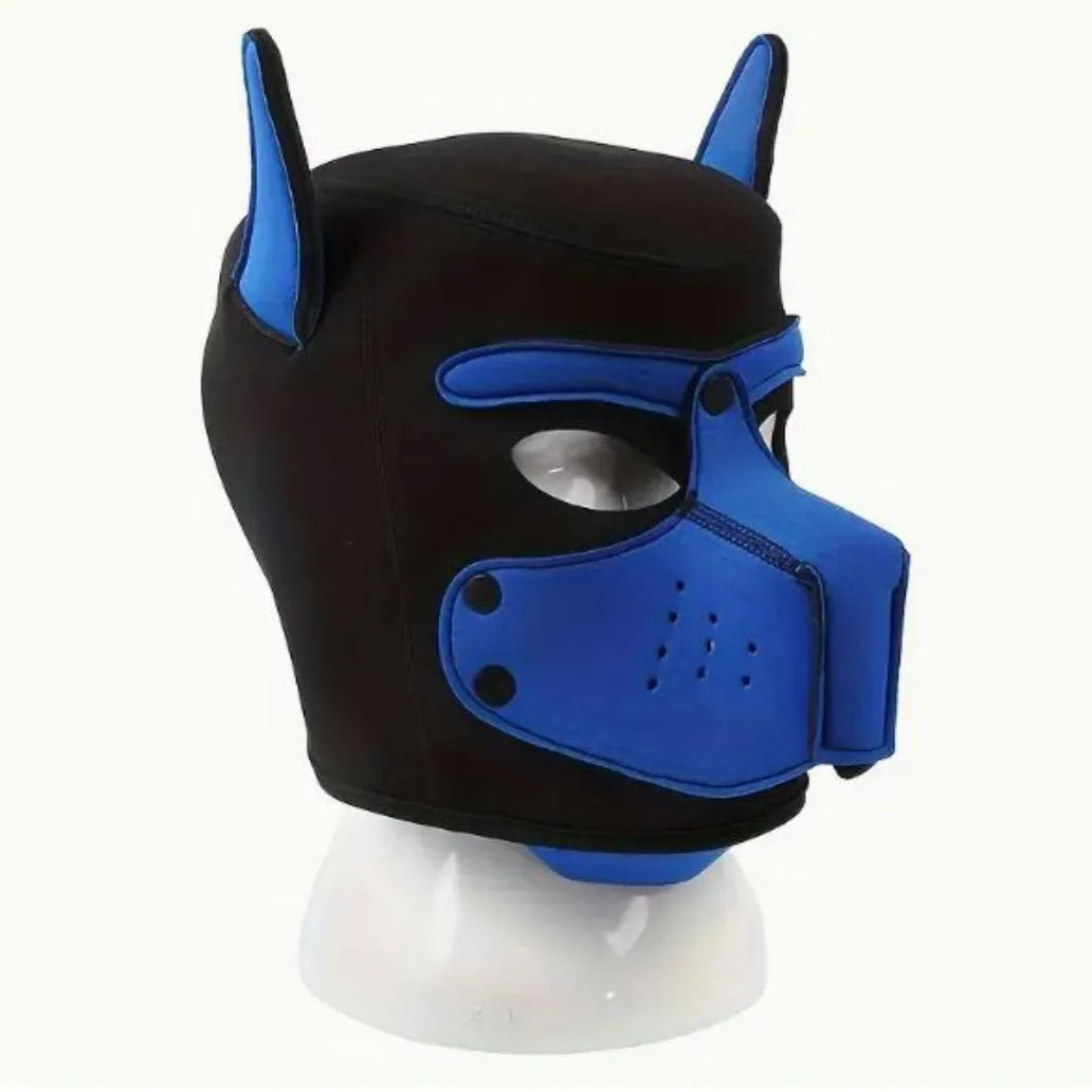 Funky Detachable Dog Head Mask - Blue