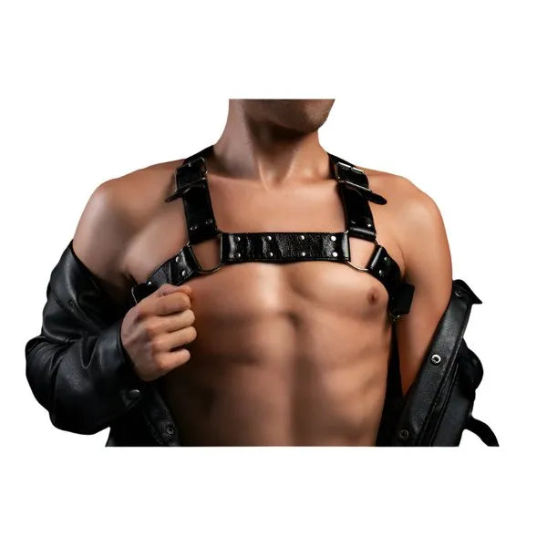 "STLW" Leather Bulldog Snap Harness