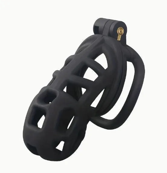 Cock cage made of plastic with a lock