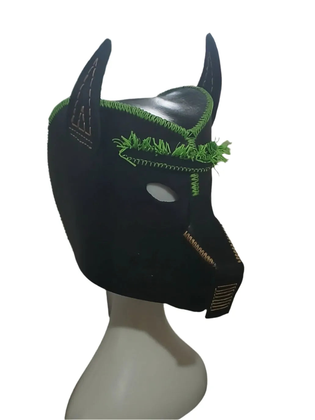 "STLW" Custom Leather Devil Dog Mask