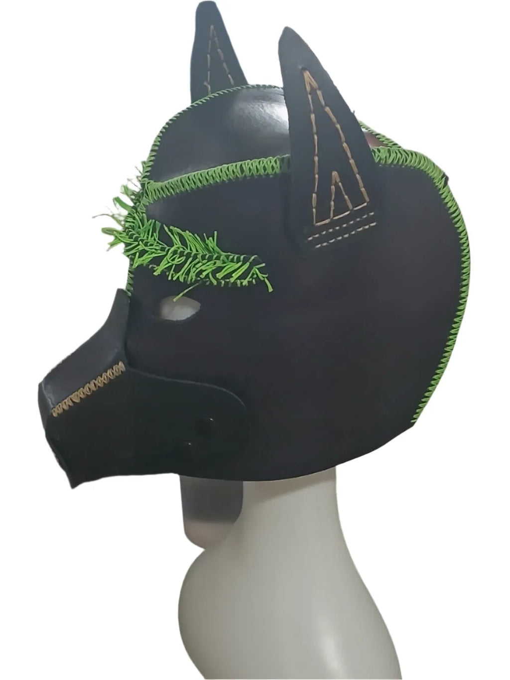 "STLW" Custom Leather Devil Dog Mask