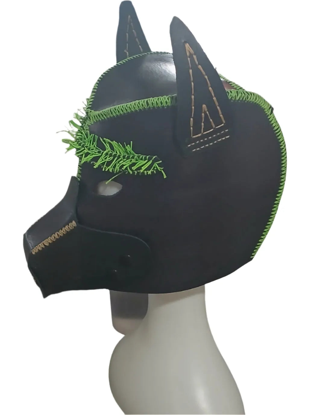 "STLW" Custom Leather Devil Dog Mask