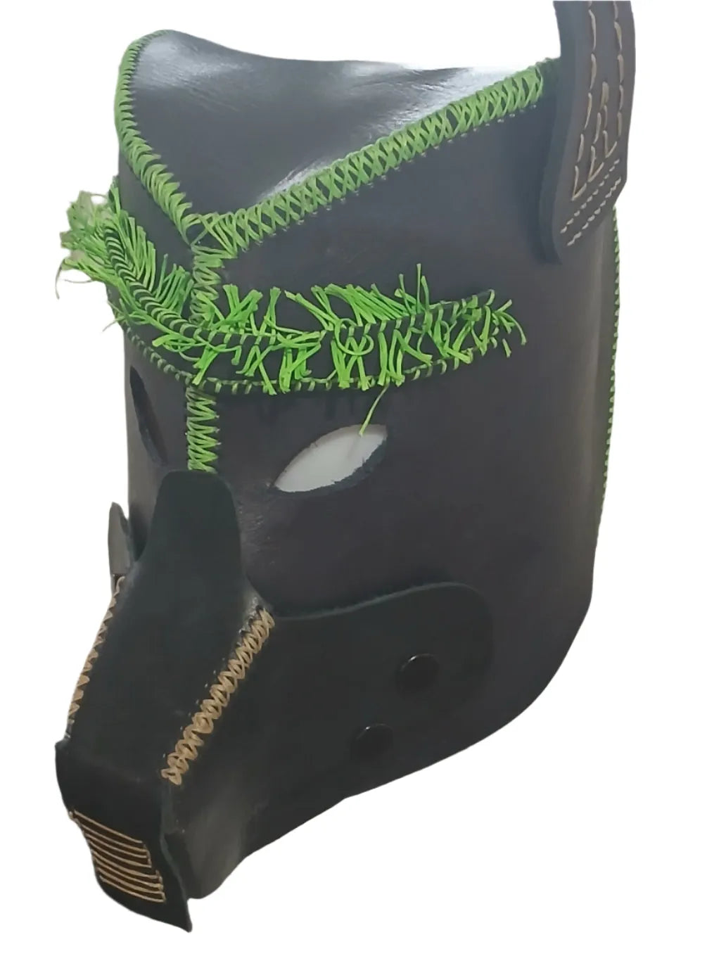 "STLW" Custom Leather Devil Dog Mask