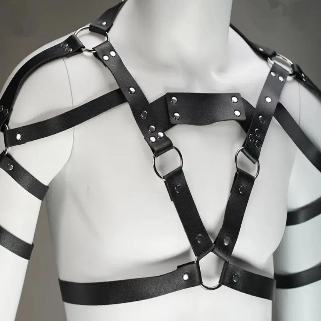 "STLW" Leather "V" Harness
