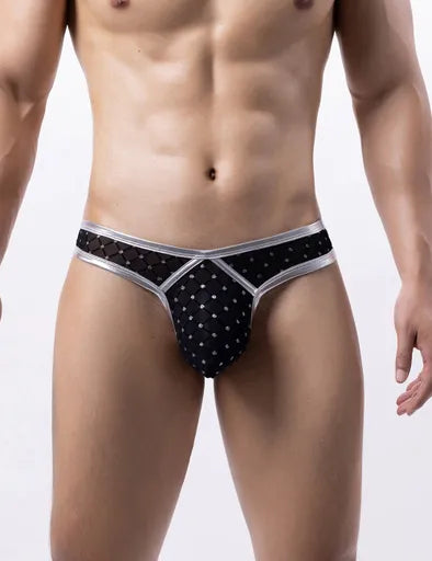 Silver Sexy Leather Underwear for Man