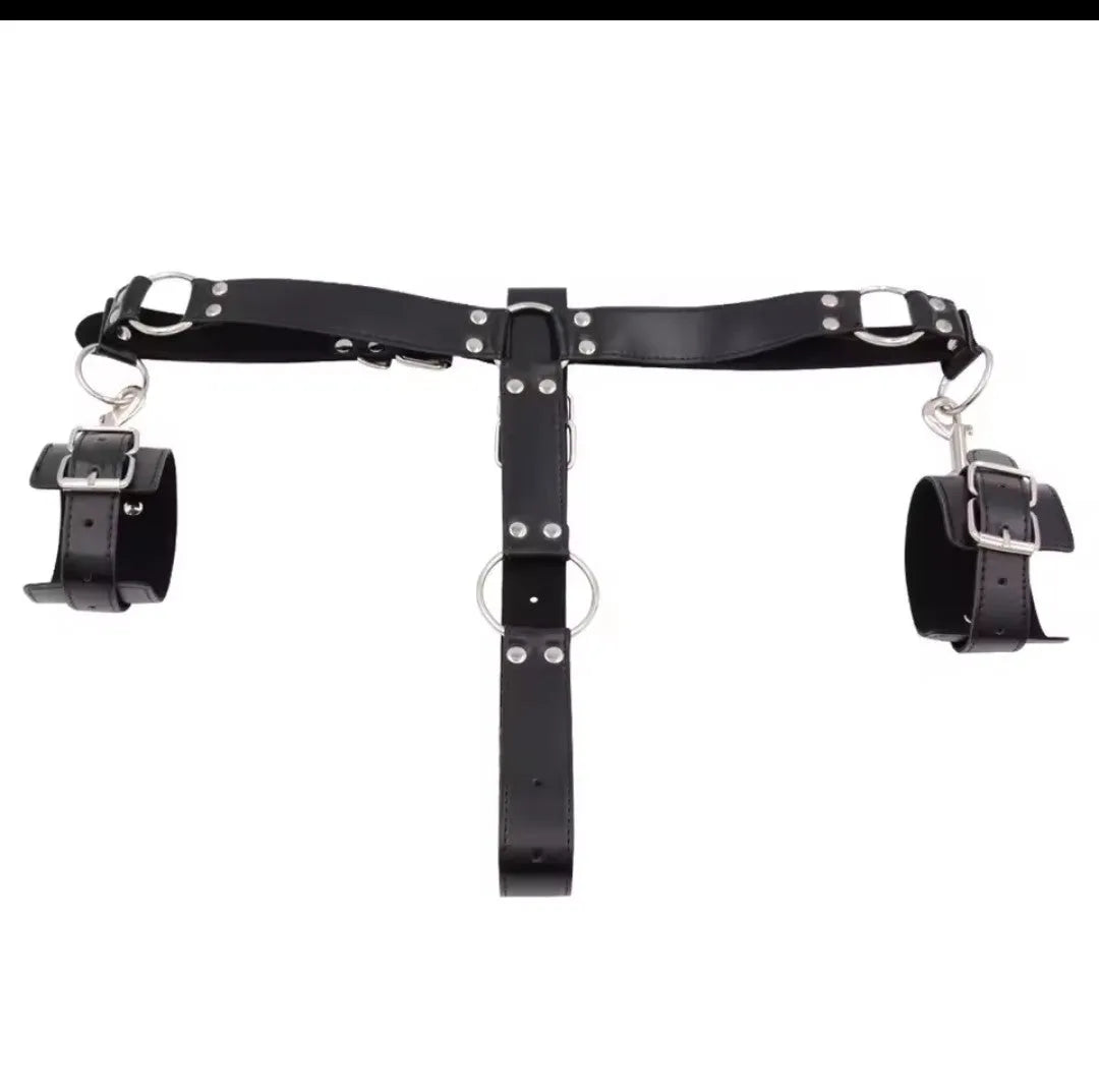 "STLW" Male Leather Chastity Belt