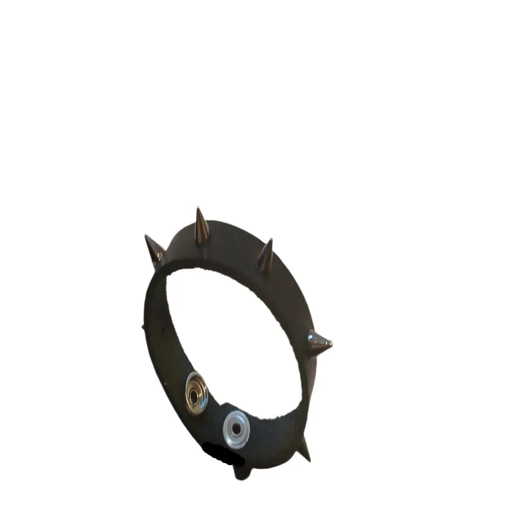 STLW 10mm Spiked Leather Wristband