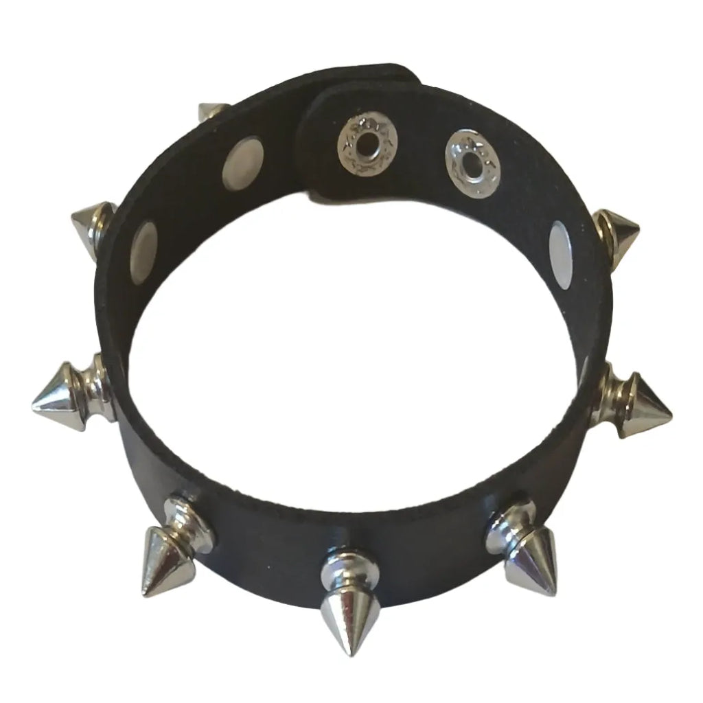 (IMP) Pyramid Spiked Faux Leather Wristband